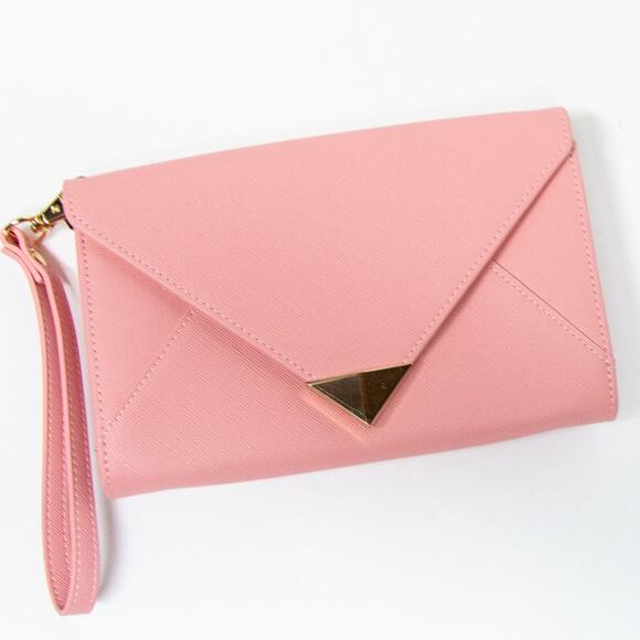 Large Pink Clutch Wristlet Wallet URBAN EXPRESSIONS Certified Vegan - Picture 8 of 8